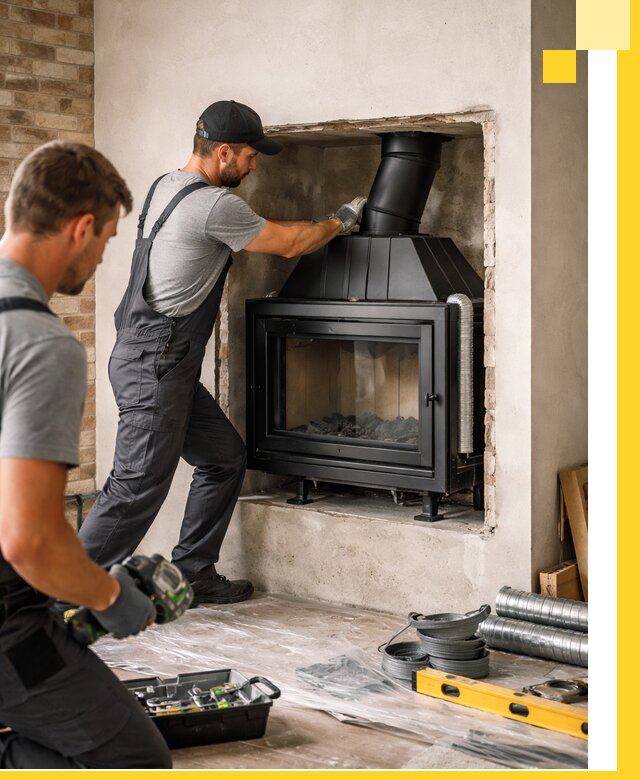 Установка каминных топок в Спасске-Дальнем: монтаж, подключение