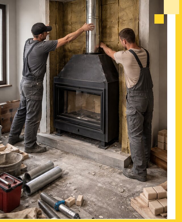 Изготовление и монтаж закрытых каминов в Спасске-Дальнем под ключ