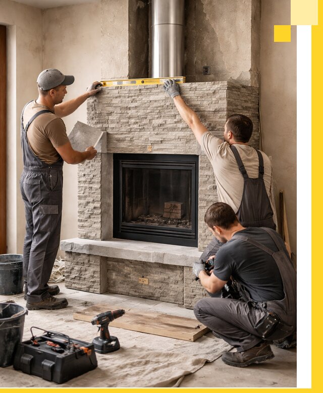 Профессиональный монтаж каминов под ключ в Спасске-Дальнем для дома