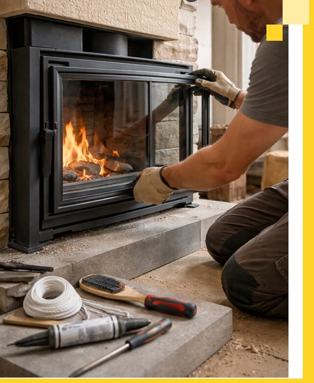 Производство, монтаж и доставка каминов со стеклом в Спасске-Дальнем