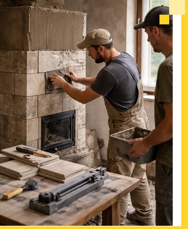 Профессиональная облицовка печей в Спасске-Дальнем: керамика и камень