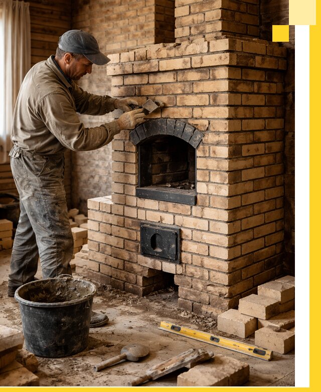 Кирпичные печи под ключ в Спасске-Дальнем: проектирование и кладка