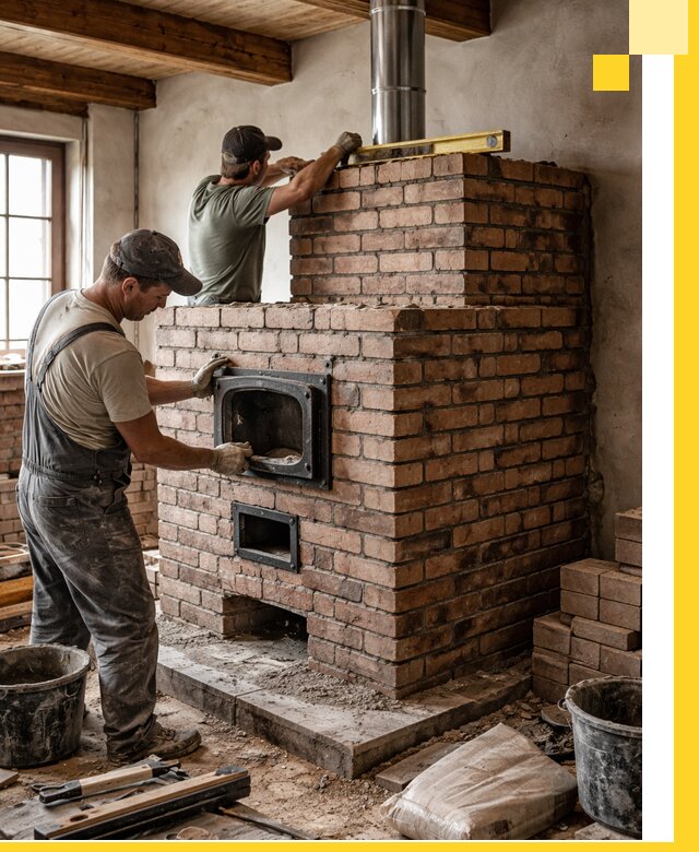 Печи для загородного дома под ключ в Спасске-Дальнем — монтаж и сервис