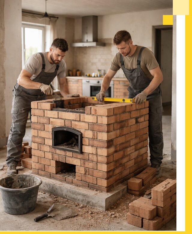 Установка и монтаж печей в частном доме в Спасске-Дальнем под ключ