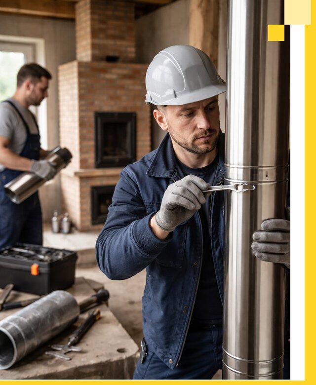 Профессиональный монтаж дымоходов для печей в Спасске-Дальнем