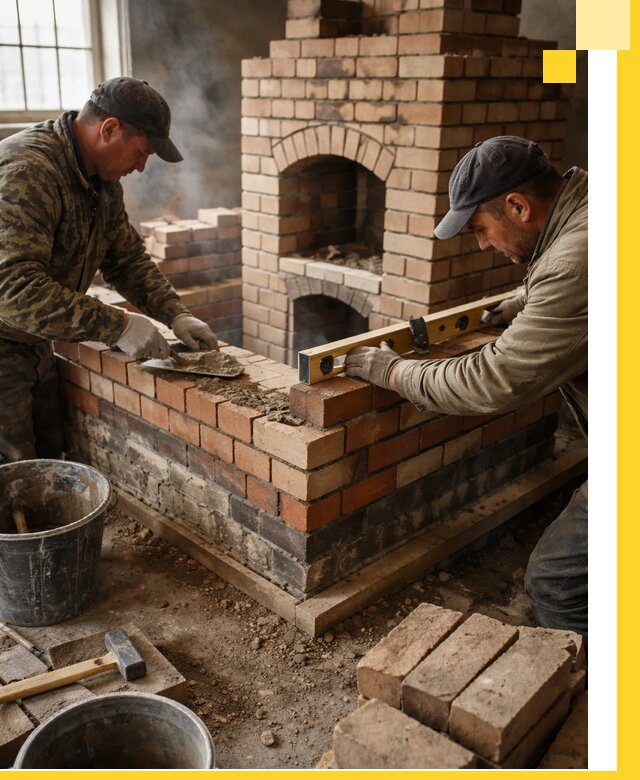 Изготовление и монтаж печей и каминов из кирпича в Спасске-Дальнем