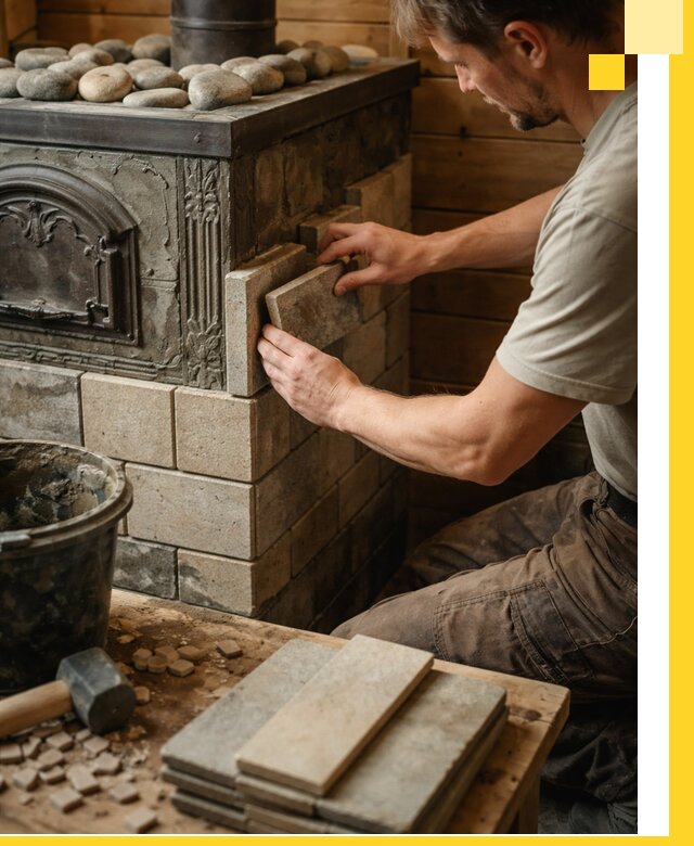 Облицовка банных печей в Спасске-Дальнем профессиональная отделка