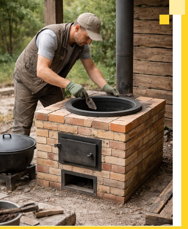 Изготовление и установка печей для казана в Спасске-Дальнем под ключ