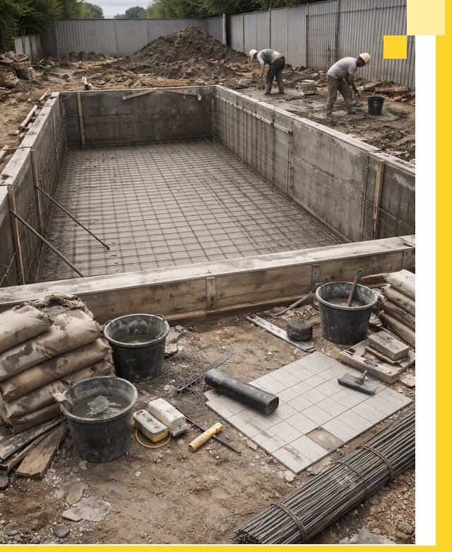 Строительство бассейнов под ключ в Спасске-Дальнем, дизайн и монтаж