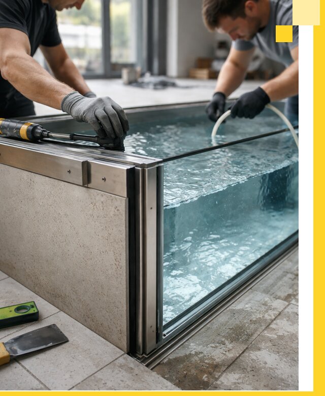 Проектирование и монтаж стеклянных бассейнов в Спасске-Дальнем