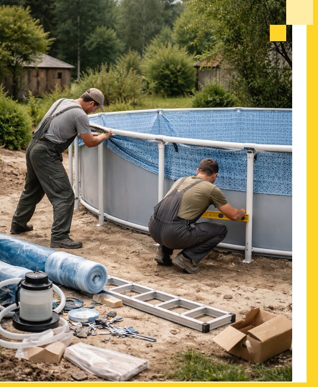 Установка и монтаж каркасных бассейнов в Спасске-Дальнем под ключ