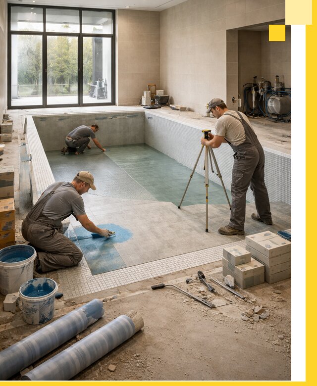 Проект и строительство закрытых бассейнов в Спасске-Дальнем под ключ