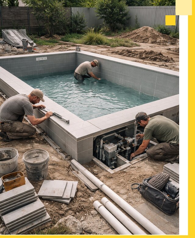 Строительство и монтаж бассейнов для дачи под ключ в Спасске-Дальнем