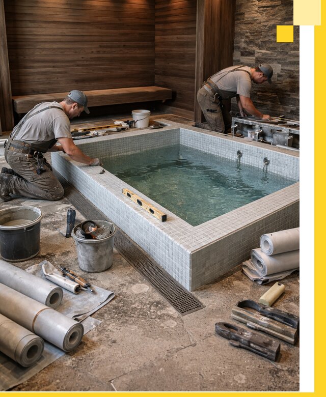 Установка и строительство бассейнов для сауны в Спасске-Дальнем