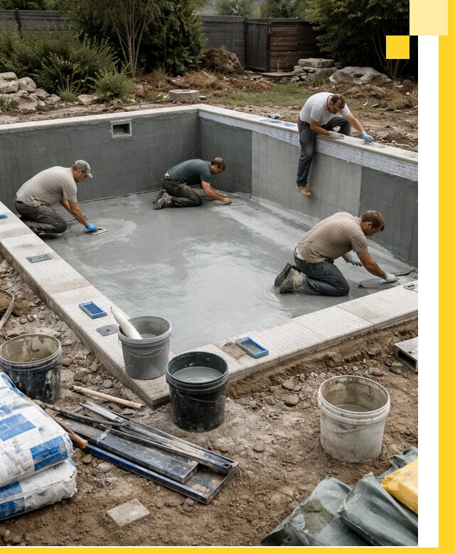 Изготовление и монтаж чаши бассейна под ключ в Спасске-Дальнем