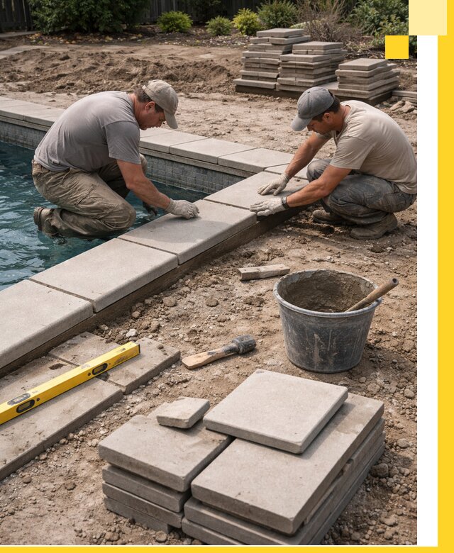 Установка и изготовление копингового камня для бассейнов в Спасске-Дальнем