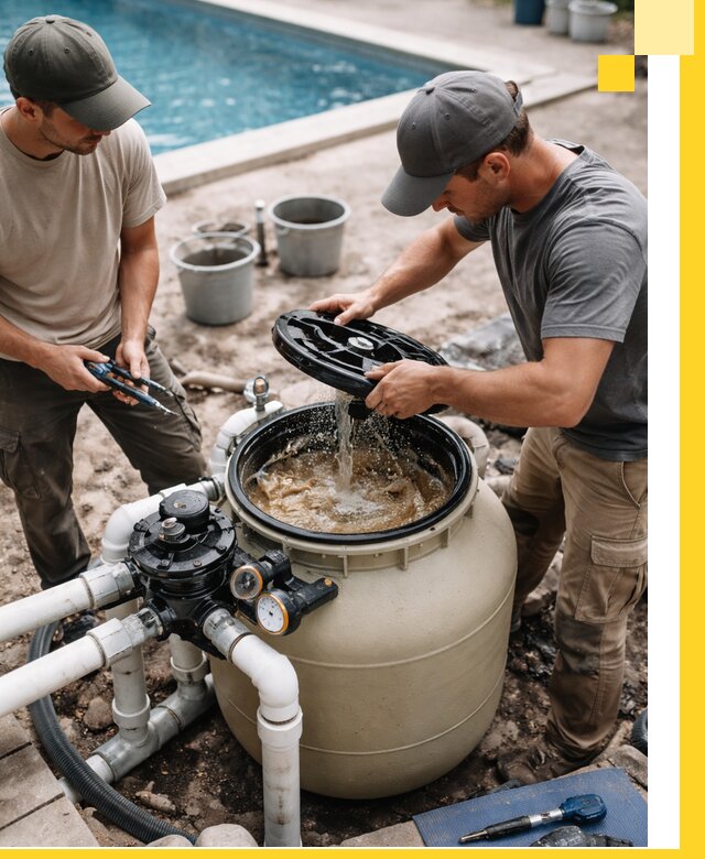 Установка и обслуживание песочных фильтров для бассейнов в Спасске-Дальнем