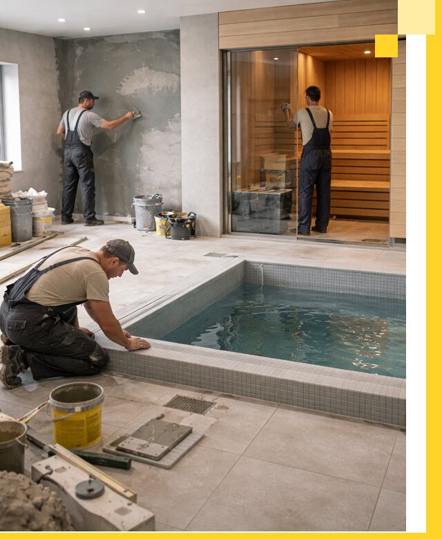 Проектирование и строительство сауны с бассейном в Спасске-Дальнем