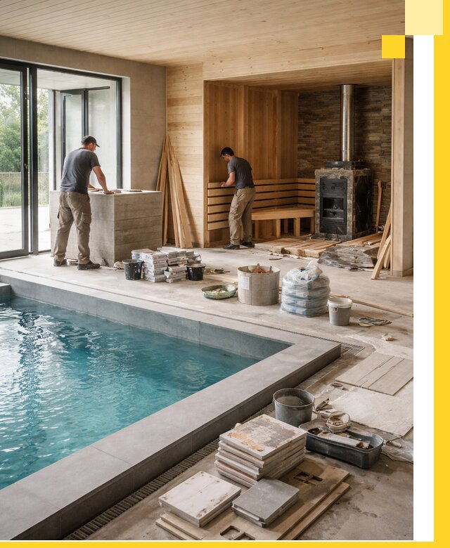 Проектирование и строительство бань с бассейном в Спасске-Дальнем