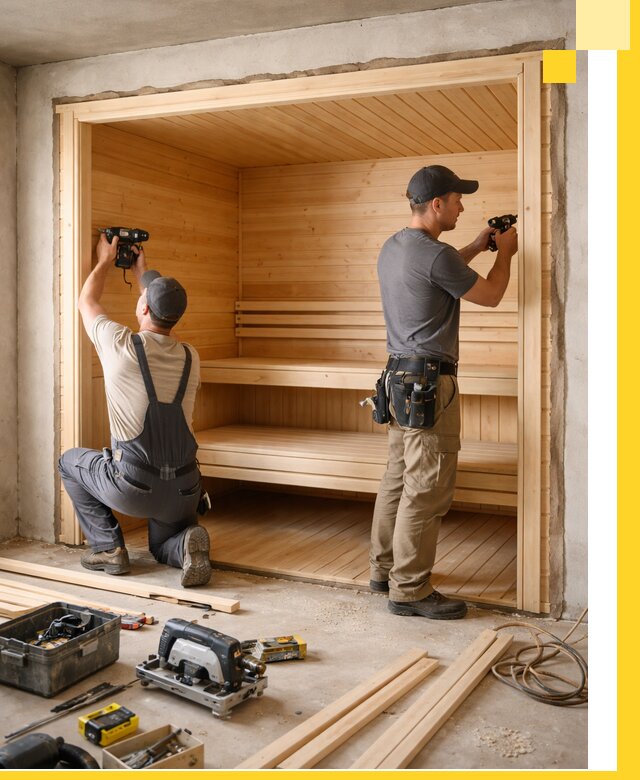 Монтаж саун под ключ в Спасске-Дальнем — проектирование и установка