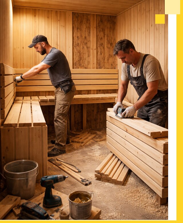 Профессиональный комплексный ремонт саун под ключ в Спасске-Дальнем