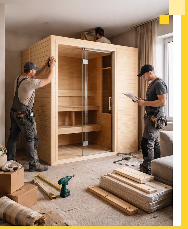 Установка и благоустройство саун в квартире в Спасске-Дальнем