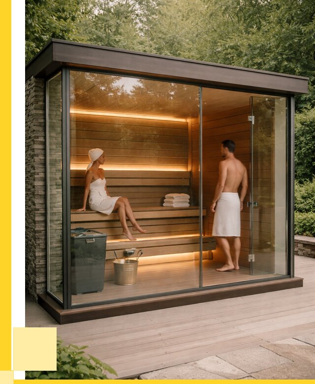 Сауна стеклянная и двери для сауны в Спасске-Дальнем от 258675 р. | ЭриданСпс