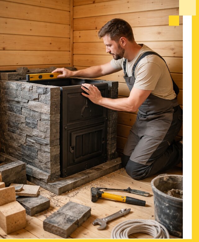 Производство и установка печей для саун под ключ в Спасске-Дальнем