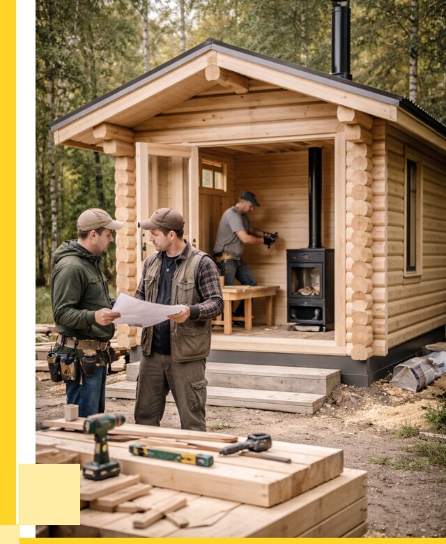 Монтаж бань под ключ в Спасске-Дальнем — от 206940 р. | ЭриданСпс