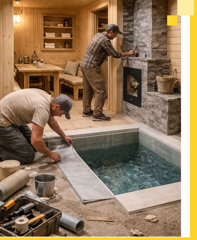 Строительство бань с комнатой отдыха под ключ в Спасске-Дальнем