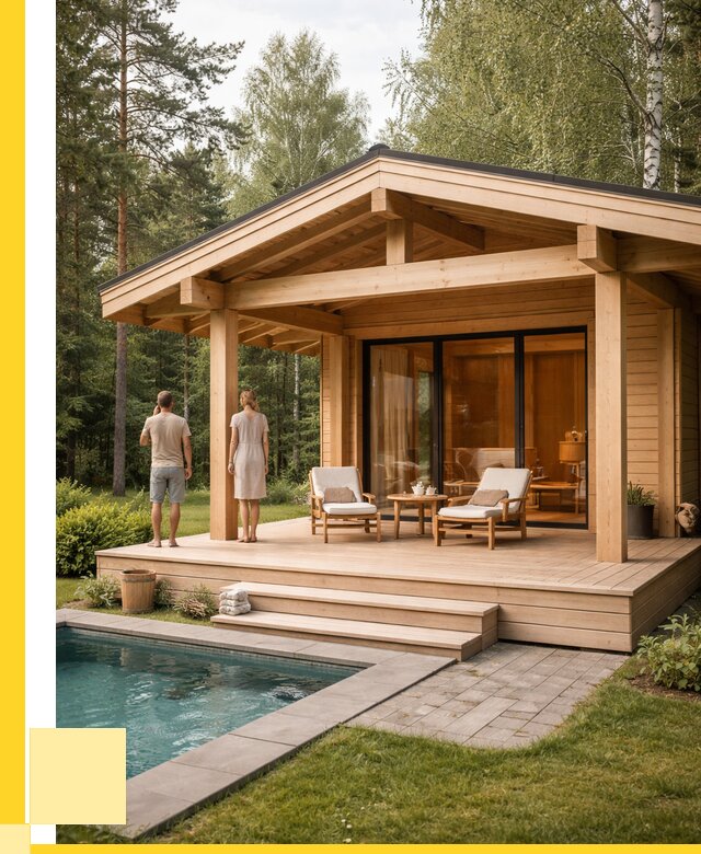 Бани с террасой под ключ в Спасске-Дальнем от 620820 р. | ЭриданСпс