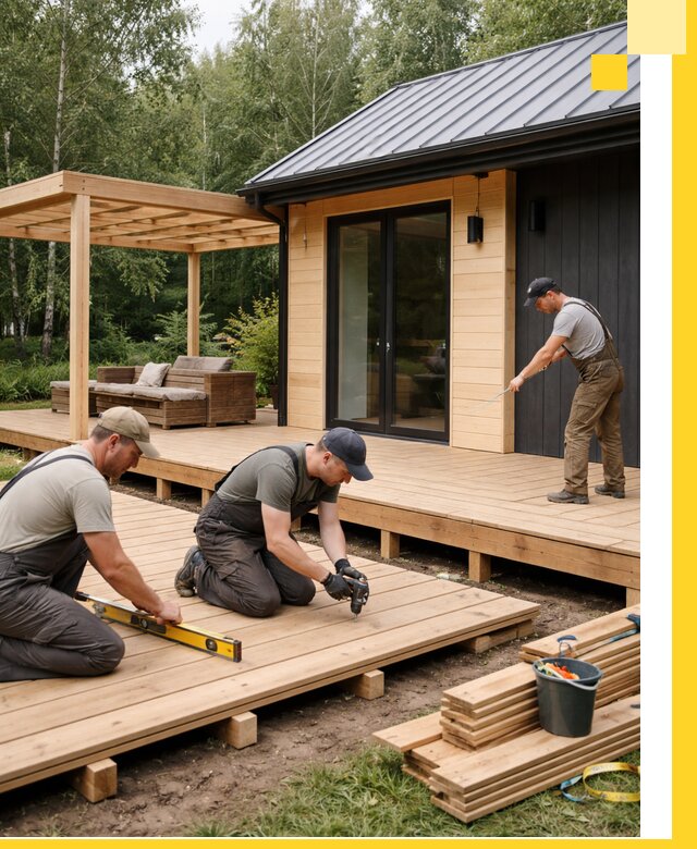 Строительство бань с террасой и бассейном под ключ в Спасске-Дальнем