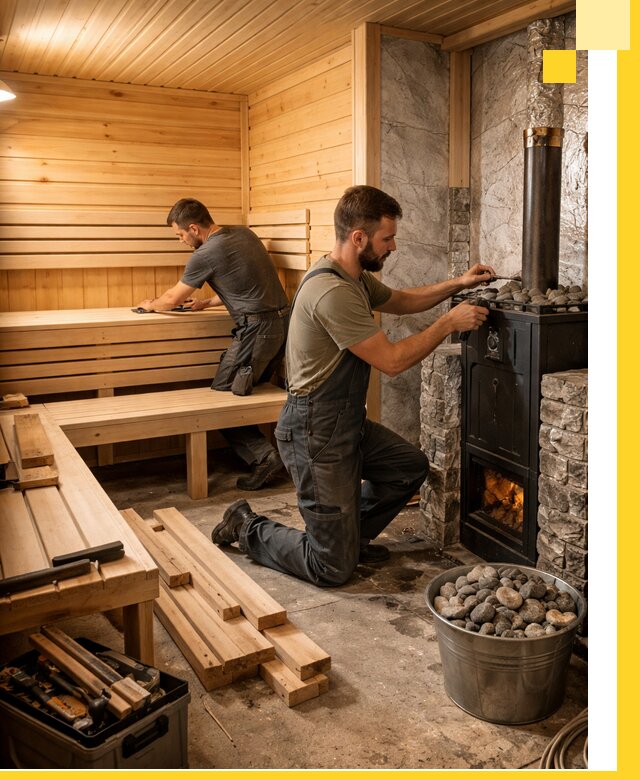 Дизайн и строительство интерьеров бань под ключ в Спасске-Дальнем