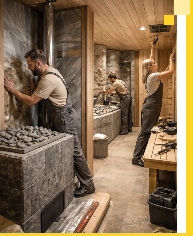 Строительство бань и SPA процедур в Спасске-Дальнем под ключ и отделкой