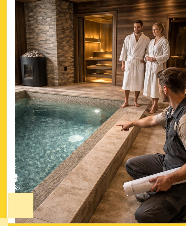 Проект бани с бассейном под ключ в Спасске-Дальнем от 67256 р. | ЭриданСпс