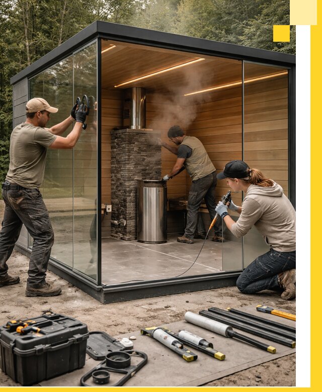 Проектирование и строительство стеклянных бань в Спасске-Дальнем