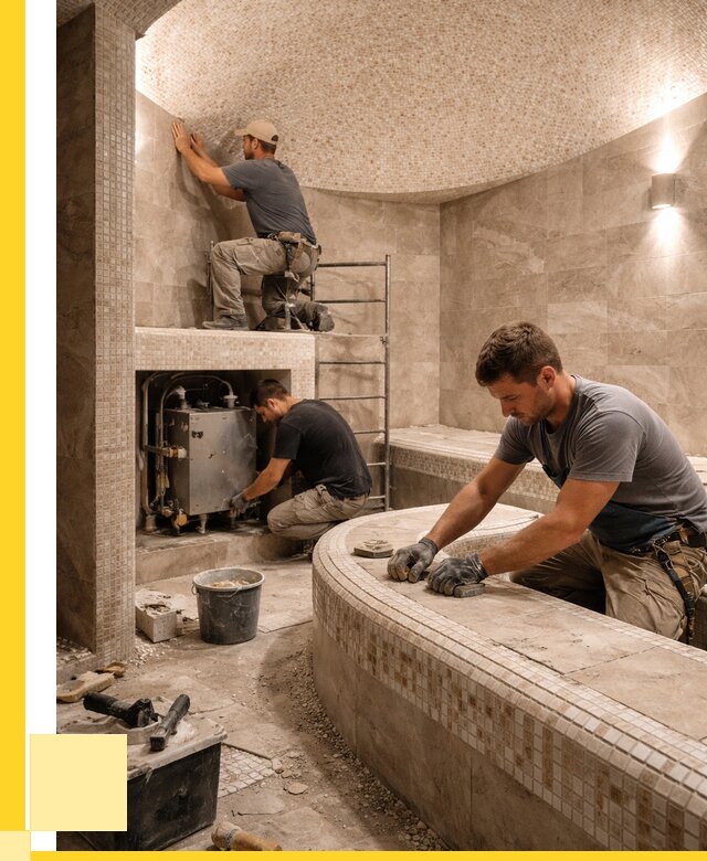 Монтаж хамамов под ключ в Спасске-Дальнем от 258675 р. ЭриданСпс