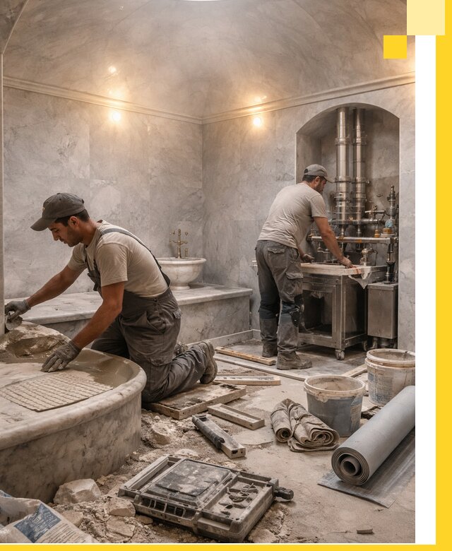 Строительство турецких бань хаммам под ключ в Спасске-Дальнем