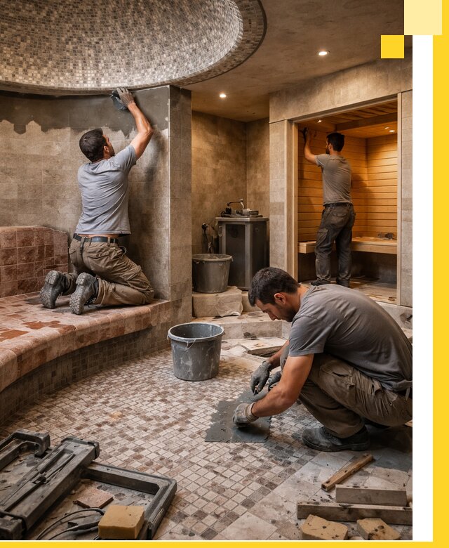 Проект и строительство хамама бани и сауны под ключ в Спасске-Дальнем